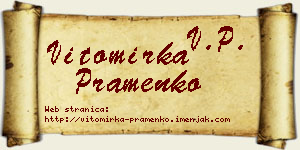 Vitomirka Pramenko vizit kartica